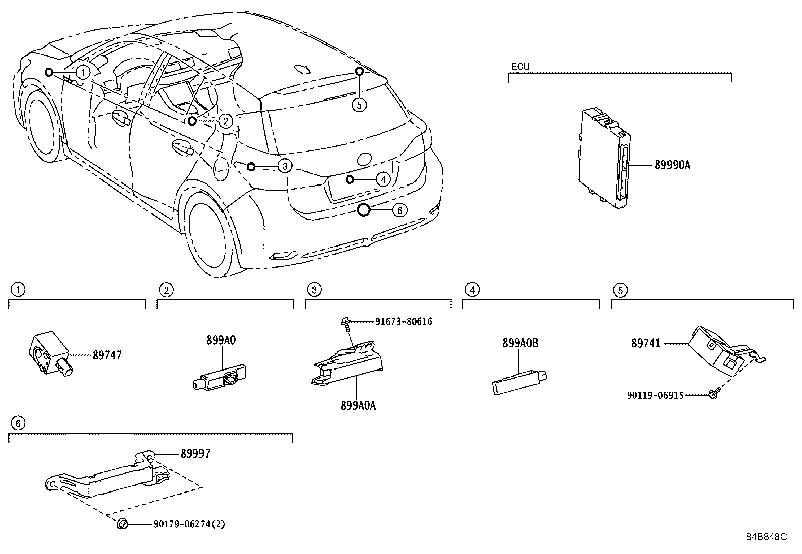 Toyota 89990-76012 COMPUTER ASSY, SMART KEY