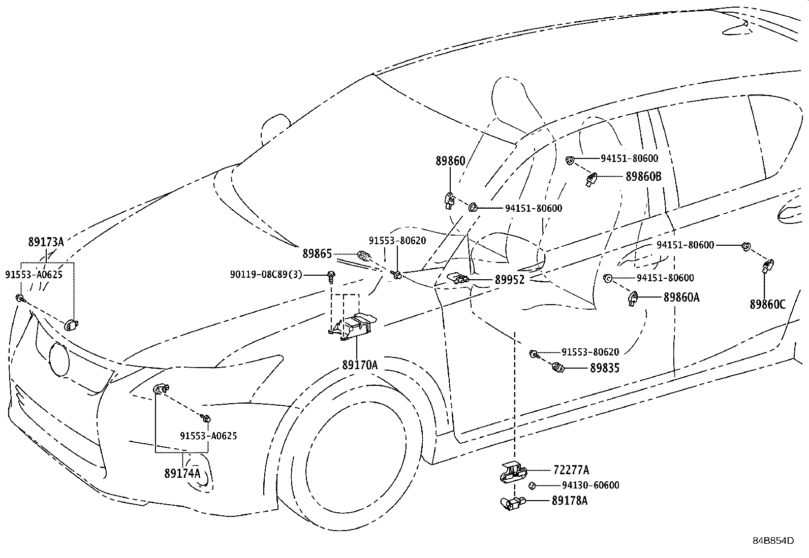 89170-76020 COMPUTER ASSY, AIR BAG product image