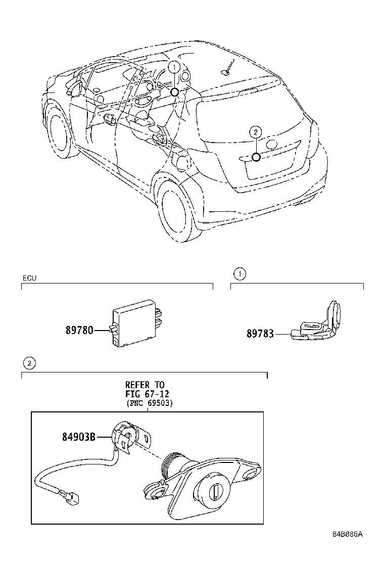 89780-52110 COMPUTER ASSY, TRANSPONDER KEY product image