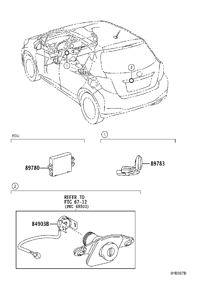 89780-52110 COMPUTER ASSY, TRANSPONDER KEY product image
