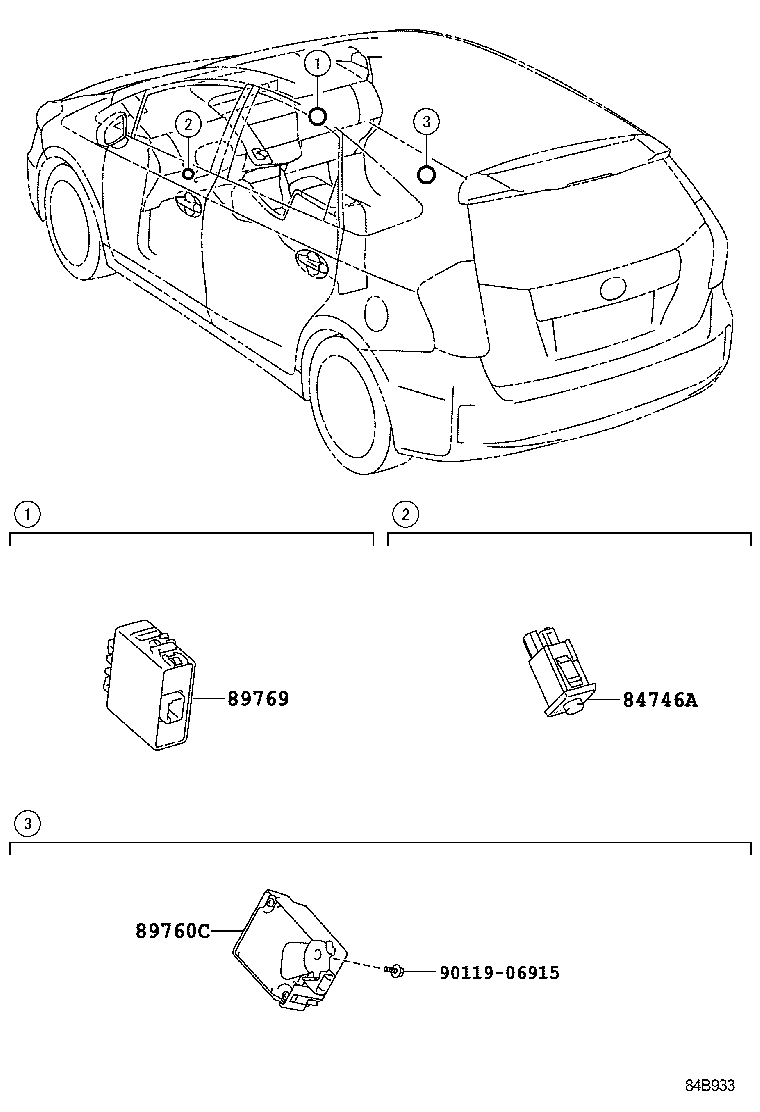 89760-47040 RECEIVER ASSY, TIRE PRESSURE MONITOR product image