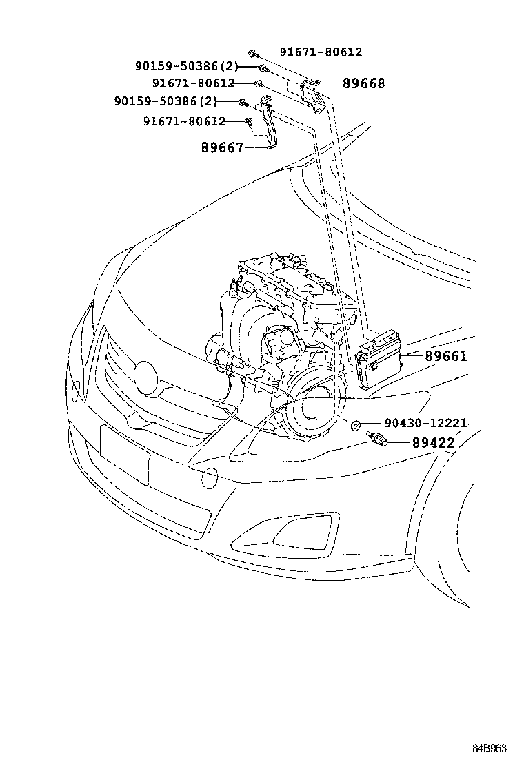 89661-0Z490 COMPUTER, ENGINE CONTROL product image