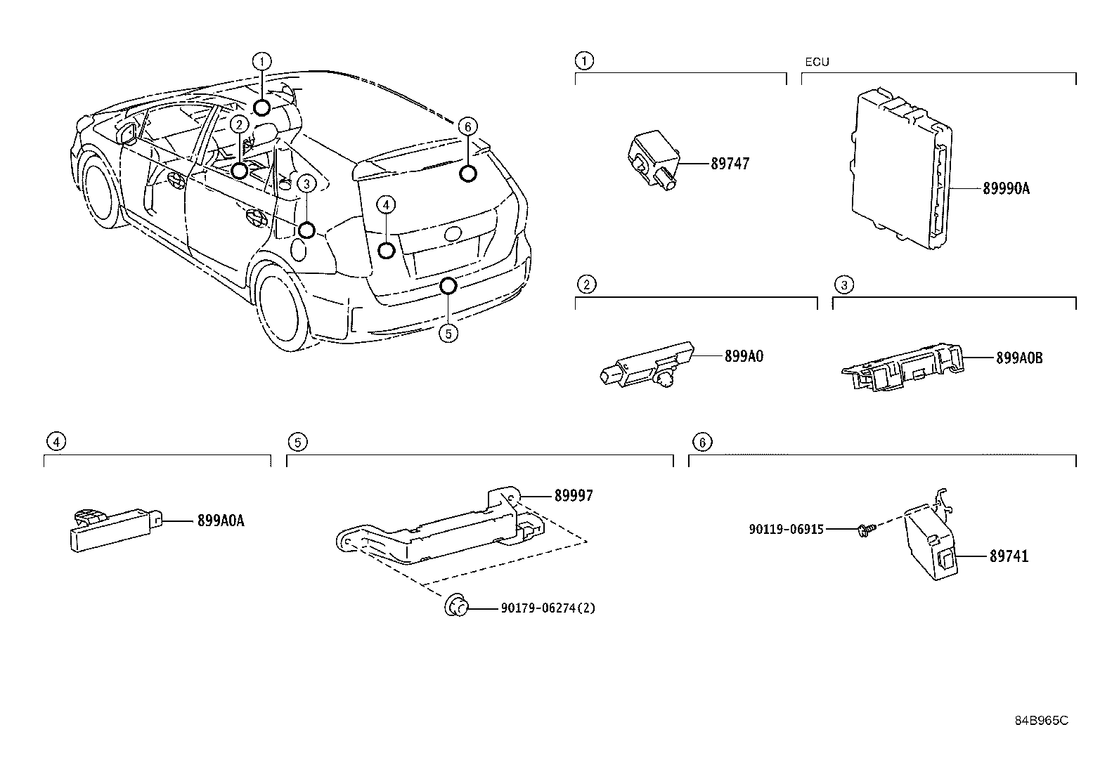 89740-47230 RECEIVER, DOOR CONTROL product image