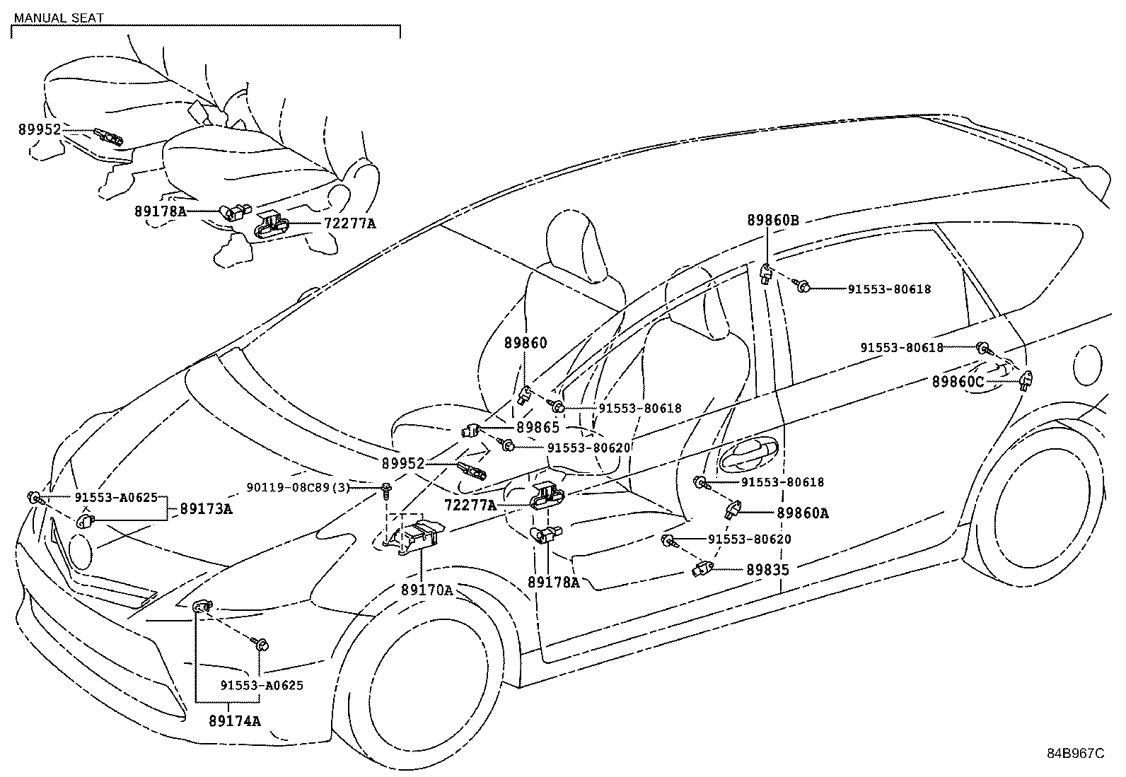 89170-47200 COMPUTER ASSY, AIR BAG product image