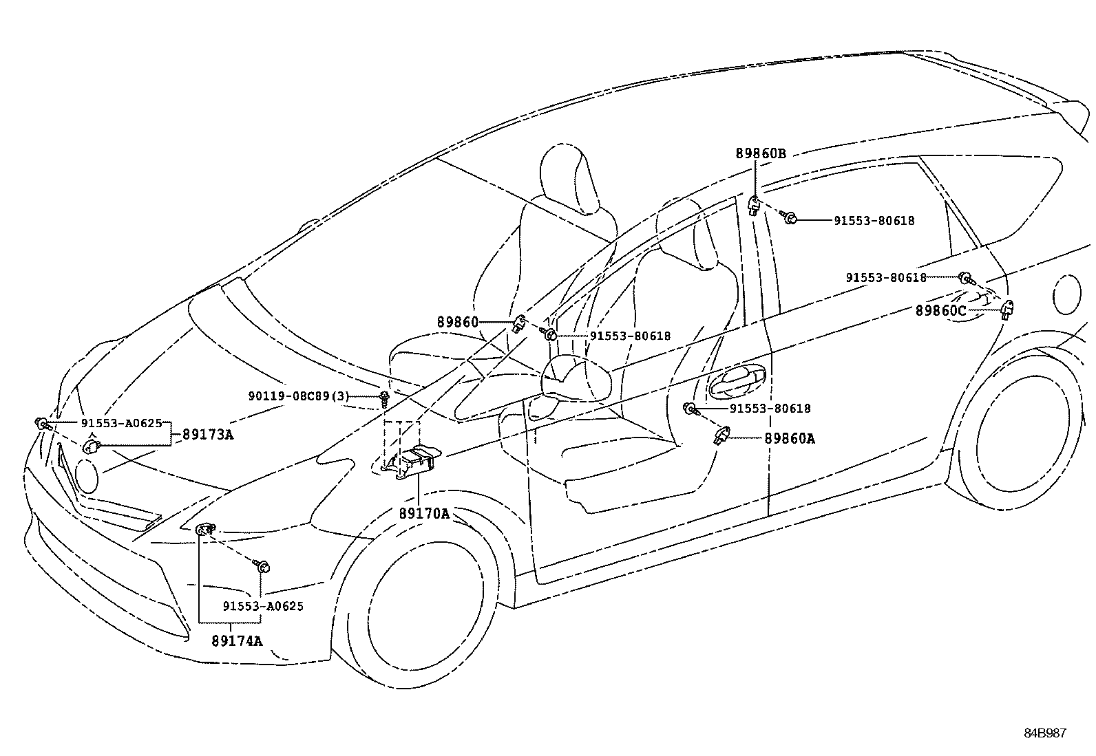 89170-47220 COMPUTER ASSY, AIR BAG product image