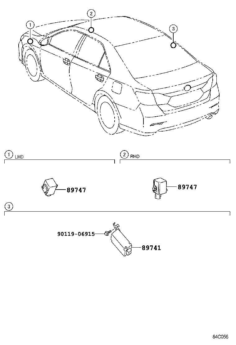 89741-33501 RECEIVER, DOOR CONTROL product image