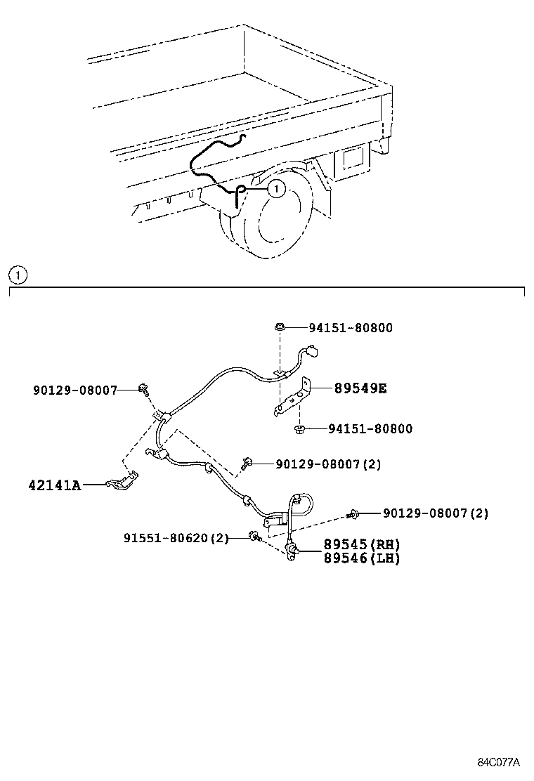 89545-37091 SENSOR, SPEED, REAR RH product image