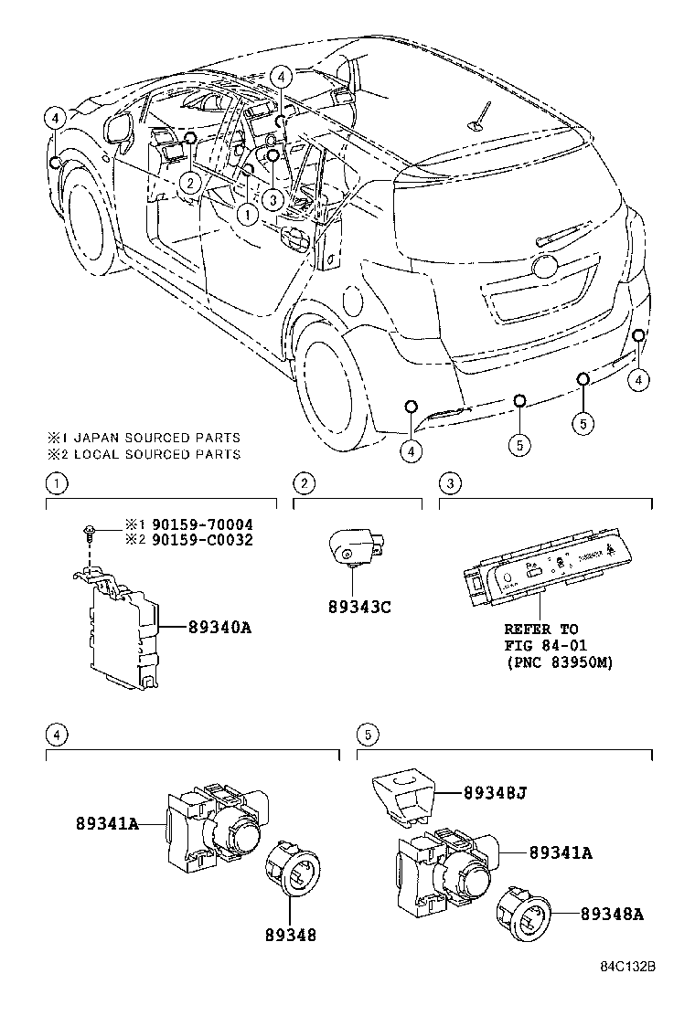89340-64030 COMPUTER ASSY, CLEARANCE WARNING product image