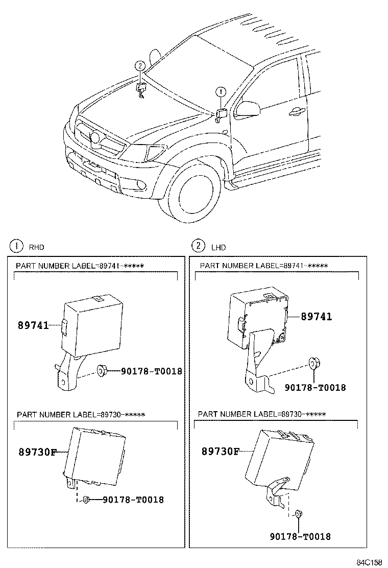 89730-0K241 COMPUTER ASSY, THEFT WARNING(WIRELESS & SECURITY) product image