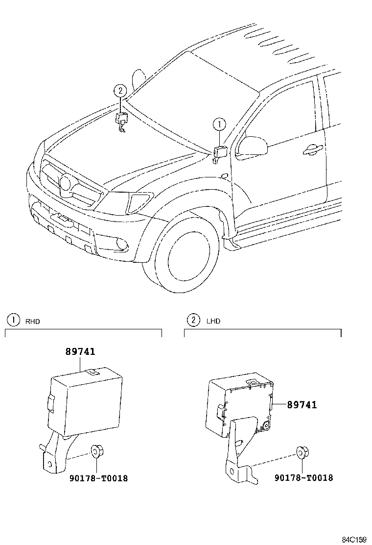 89741-0K034 RECEIVER, DOOR CONTROL product image