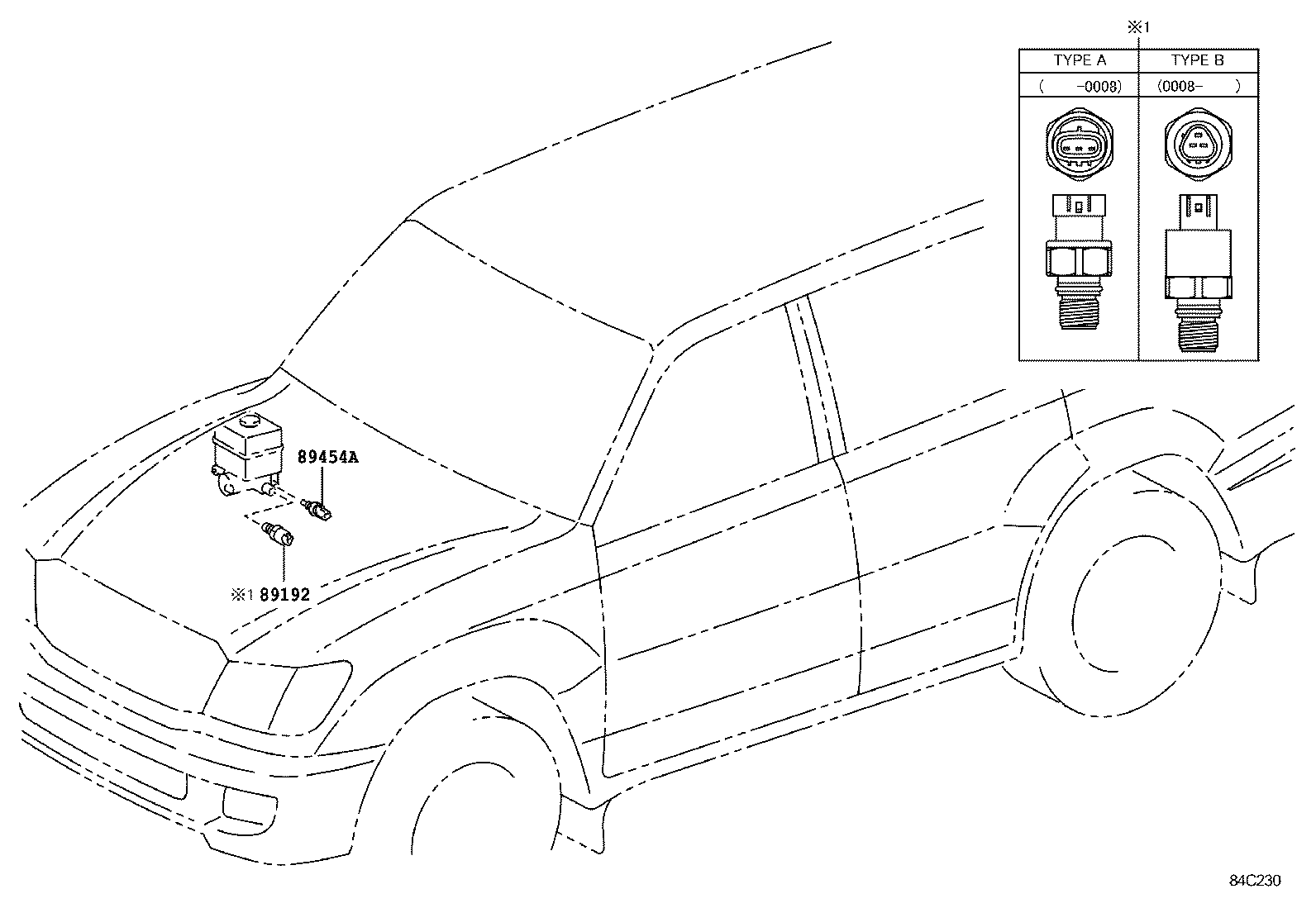 89192-60010 SENSOR, PRESSURE ACCUMULATOR product image