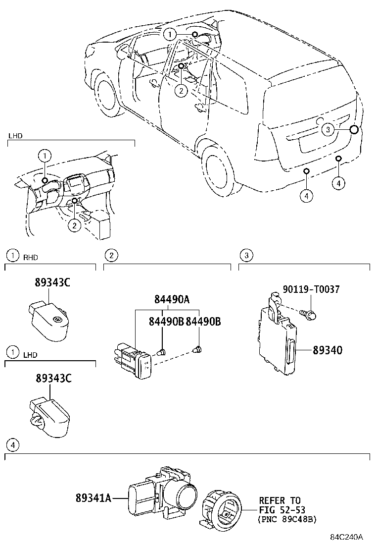 90010-01089 BULB(FOR BACK SONAR SWITCH) product image