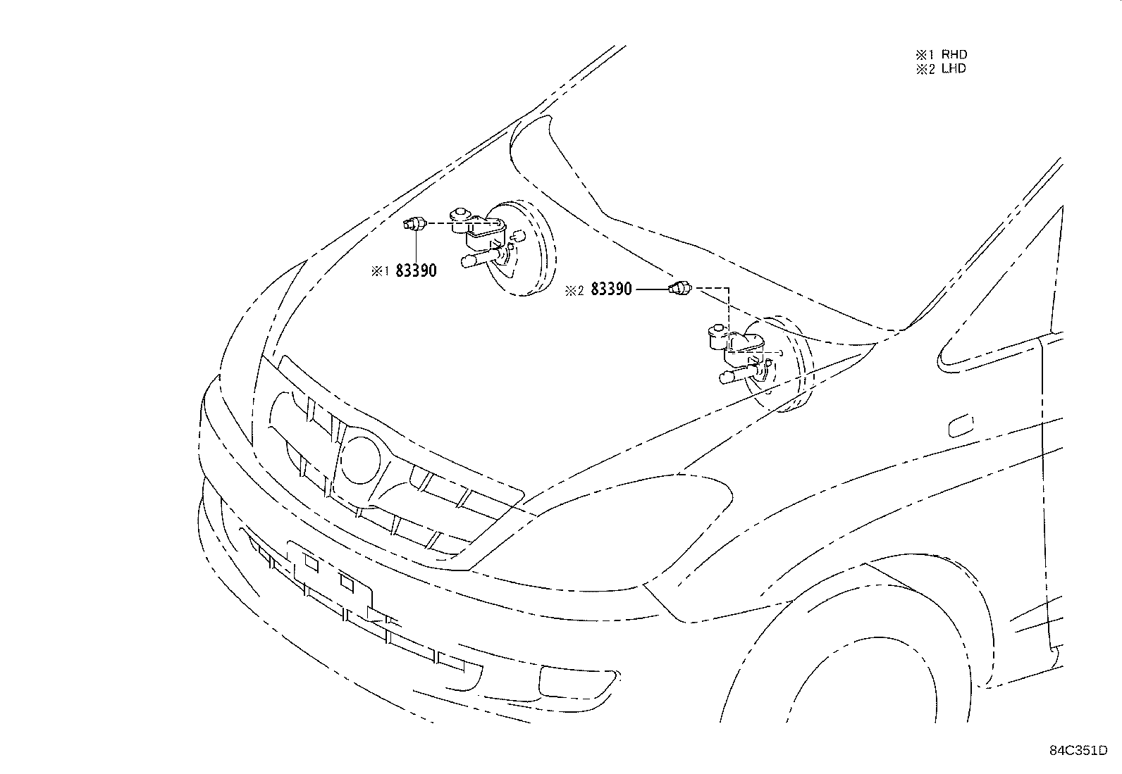 84152-0K050 SWITCH, HEADLAMP LEVELING product image