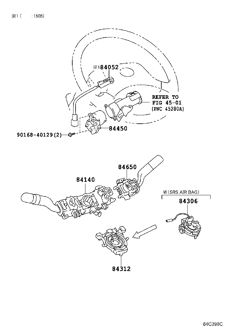 84152-37081 SWITCH, HEADLAMP LEVELING product image