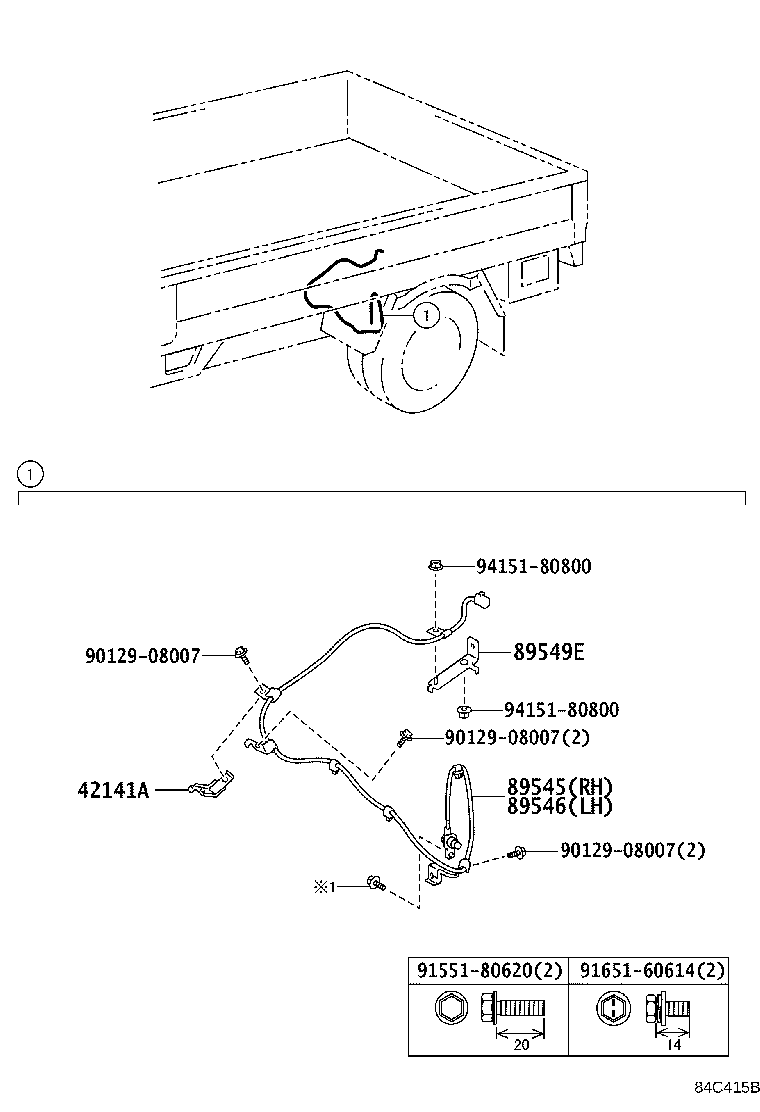 89545-37201 SENSOR, SPEED, REAR RH product image
