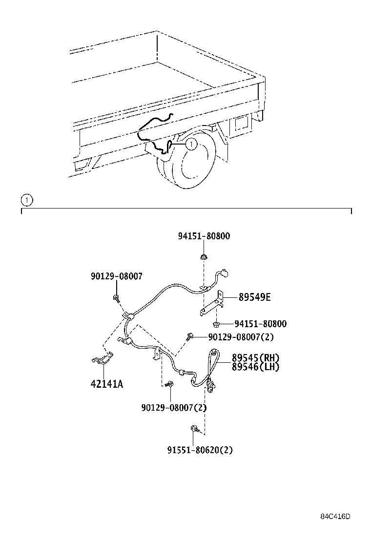 89545-37201 SENSOR, SPEED, REAR RH product image
