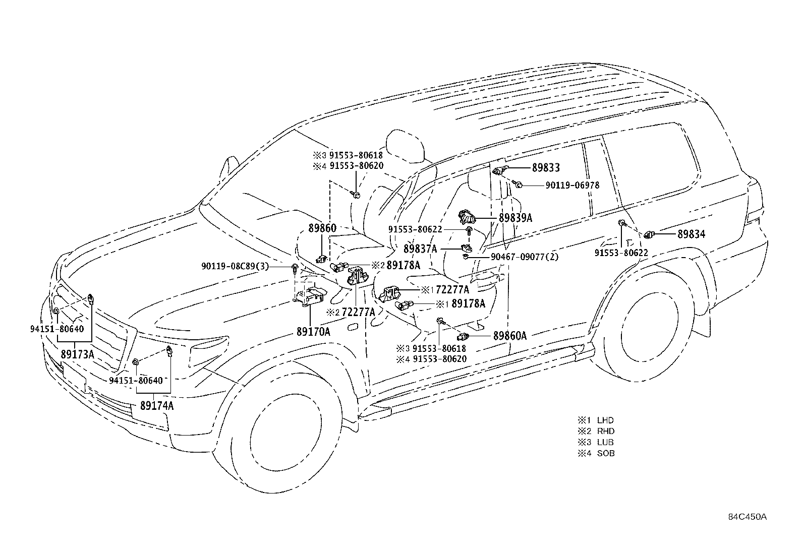 89170-60340 COMPUTER ASSY, AIR BAG product image