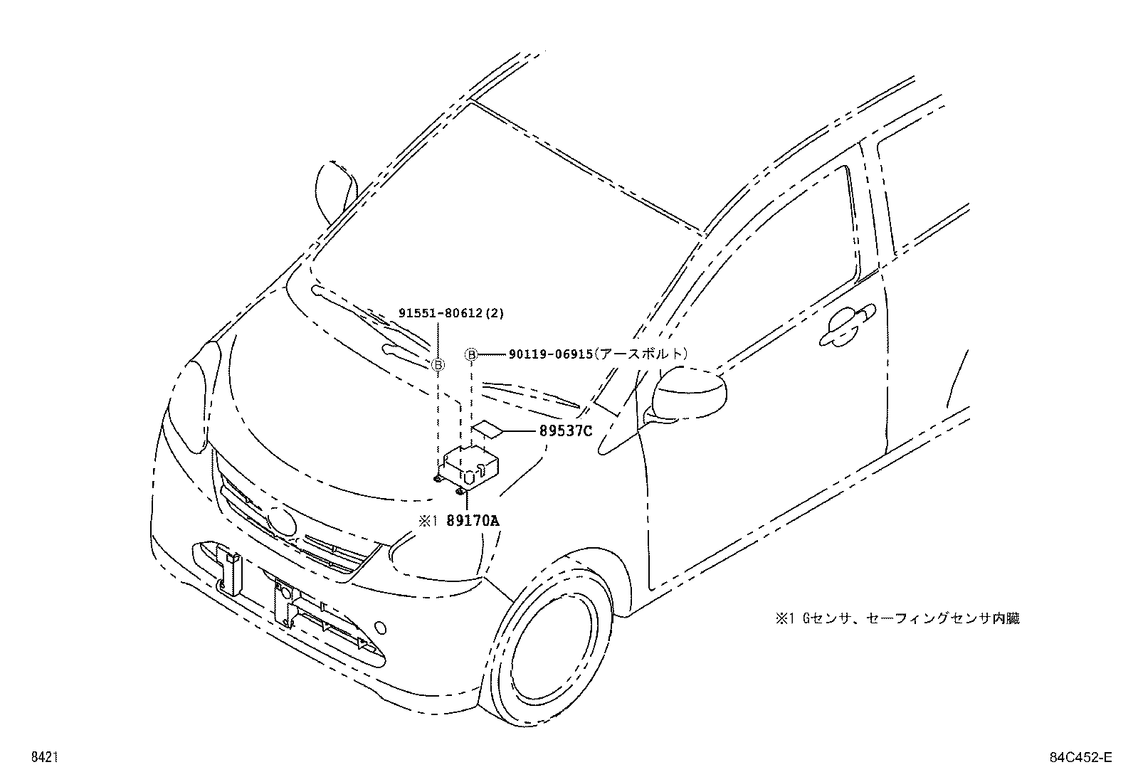 89170-B2791 COMPUTER ASSY, AIR BAG product image