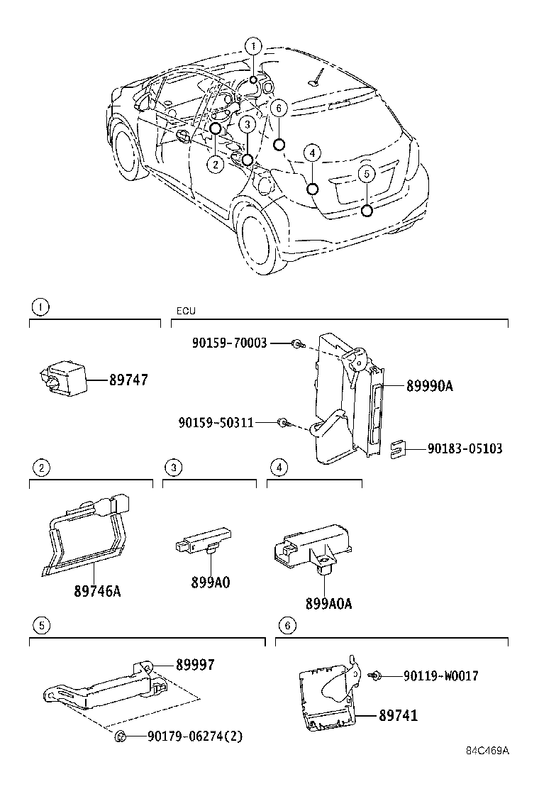 89740-0D080 RECEIVER, DOOR CONTROL product image