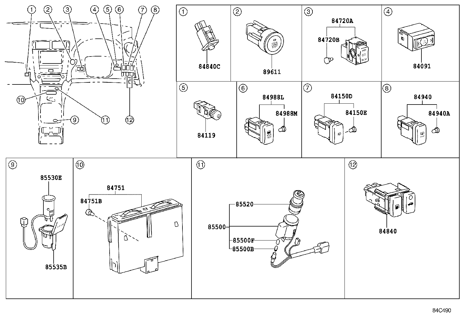 82730-53301 BLOCK ASSY, INSTRUMENT PANEL JUNCTION product image