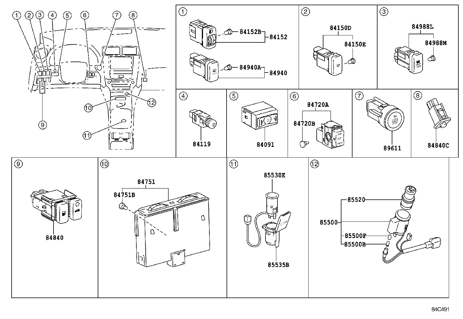 82730-53301 BLOCK ASSY, INSTRUMENT PANEL JUNCTION product image