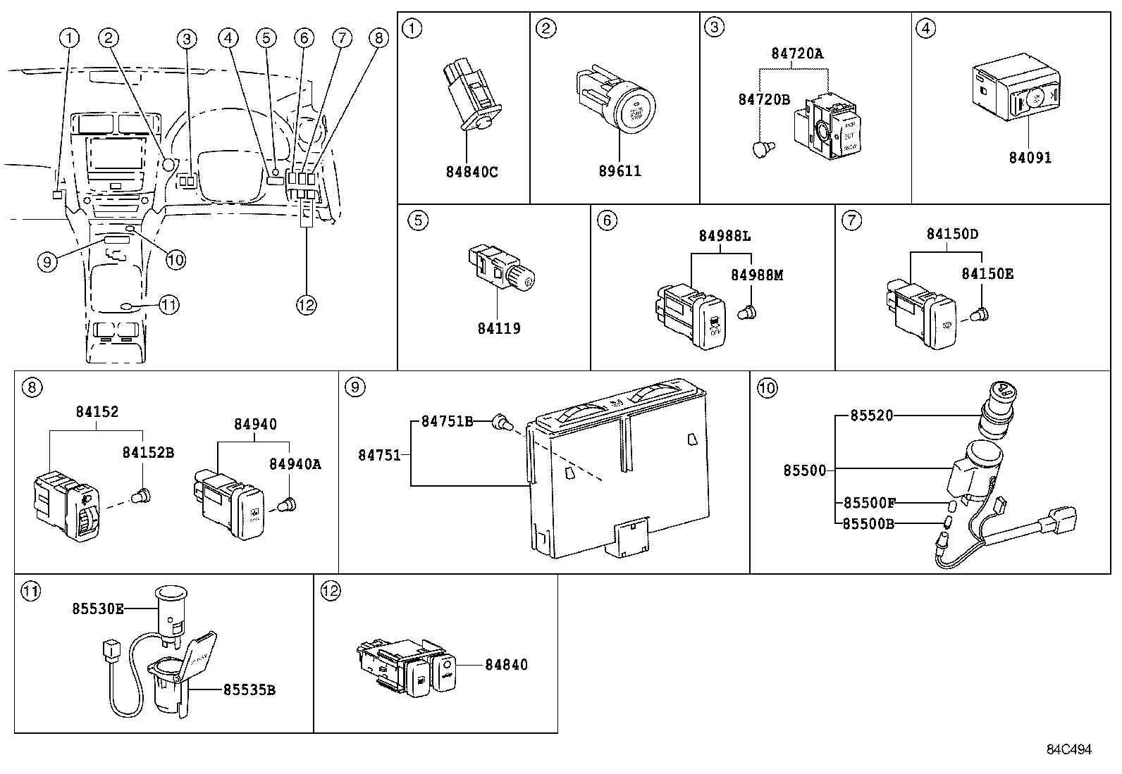 28850-31010 SENSOR ASSY, BATTERY CURRENT product image