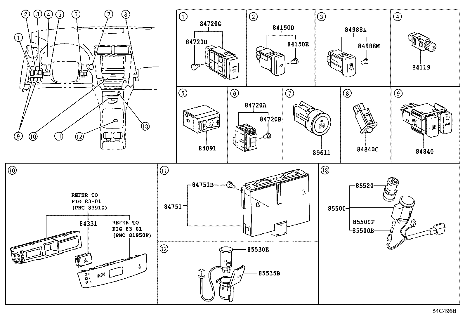 82730-53G60 BLOCK ASSY, INSTRUMENT PANEL JUNCTION product image