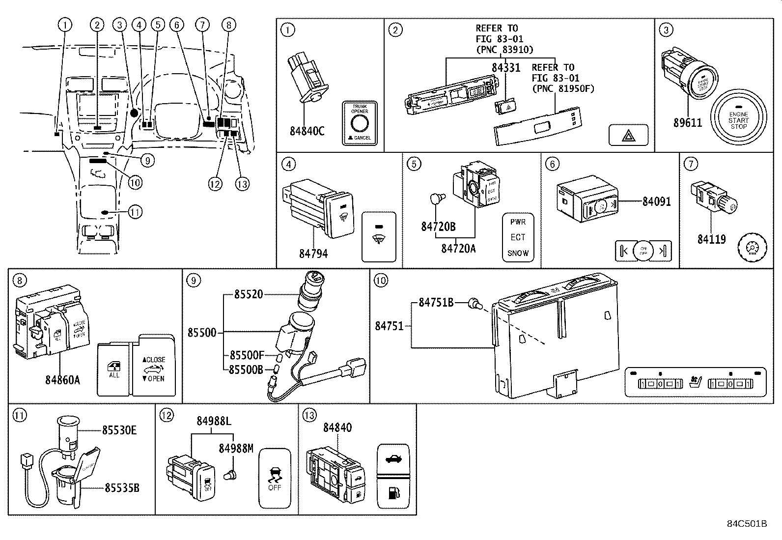 82672-53140 COVER, JUNCTION BLOCK product image