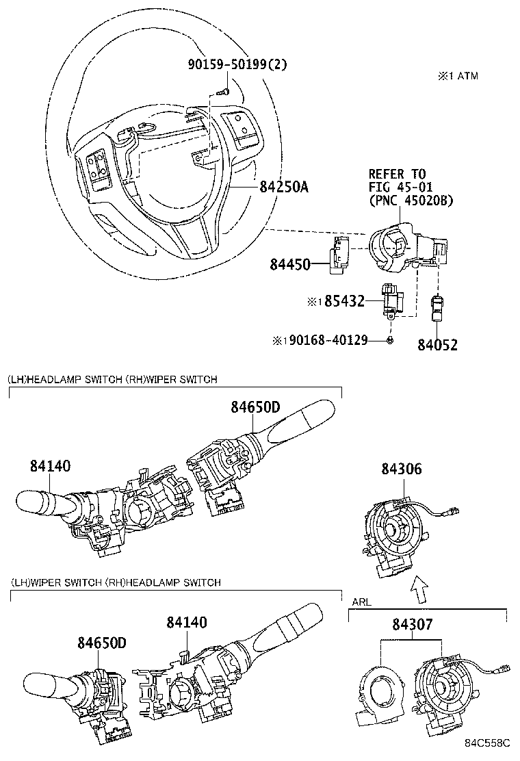 84656-52070 BEZEL, SWITCH product image