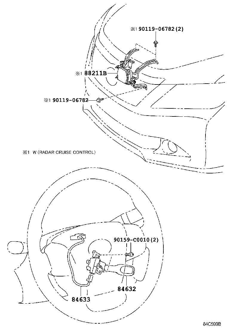 88210-33100 SENSOR ASSY, MILLIMETER WAVE RADAR product image