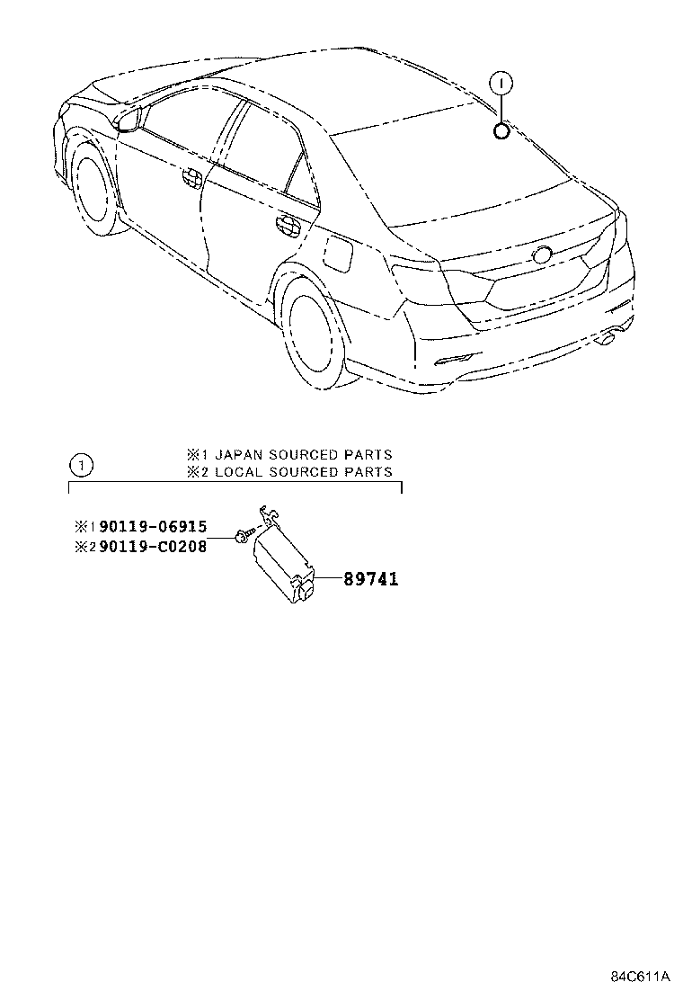 89740-06110 RECEIVER, DOOR CONTROL product image