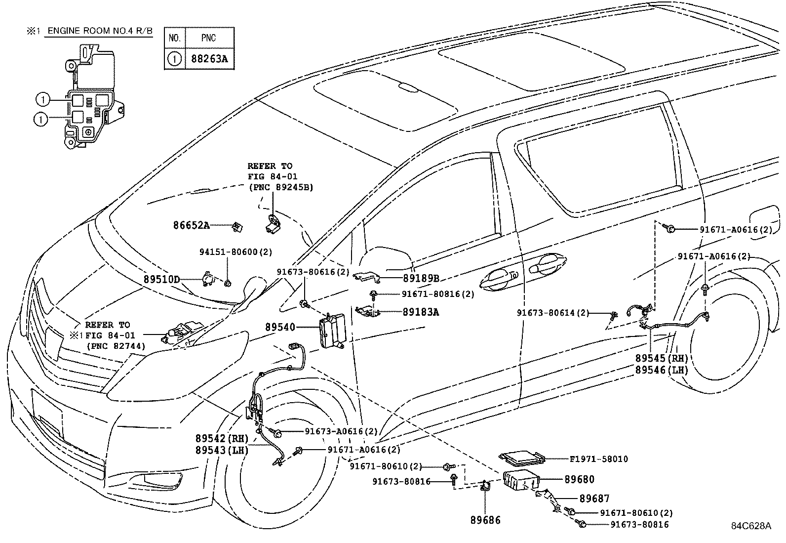 89516-58040 WIRE, SKID CONTROL SENSOR product image