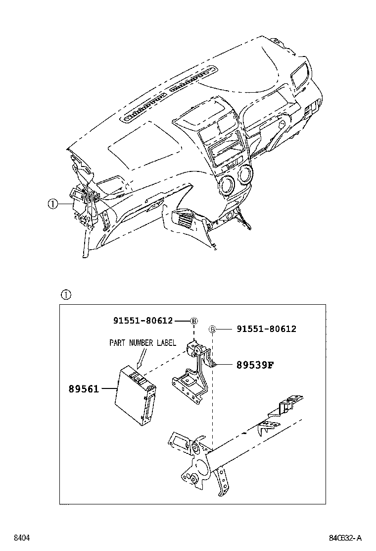Toyota 89539-BZ320 BRACKET, COMPUTER