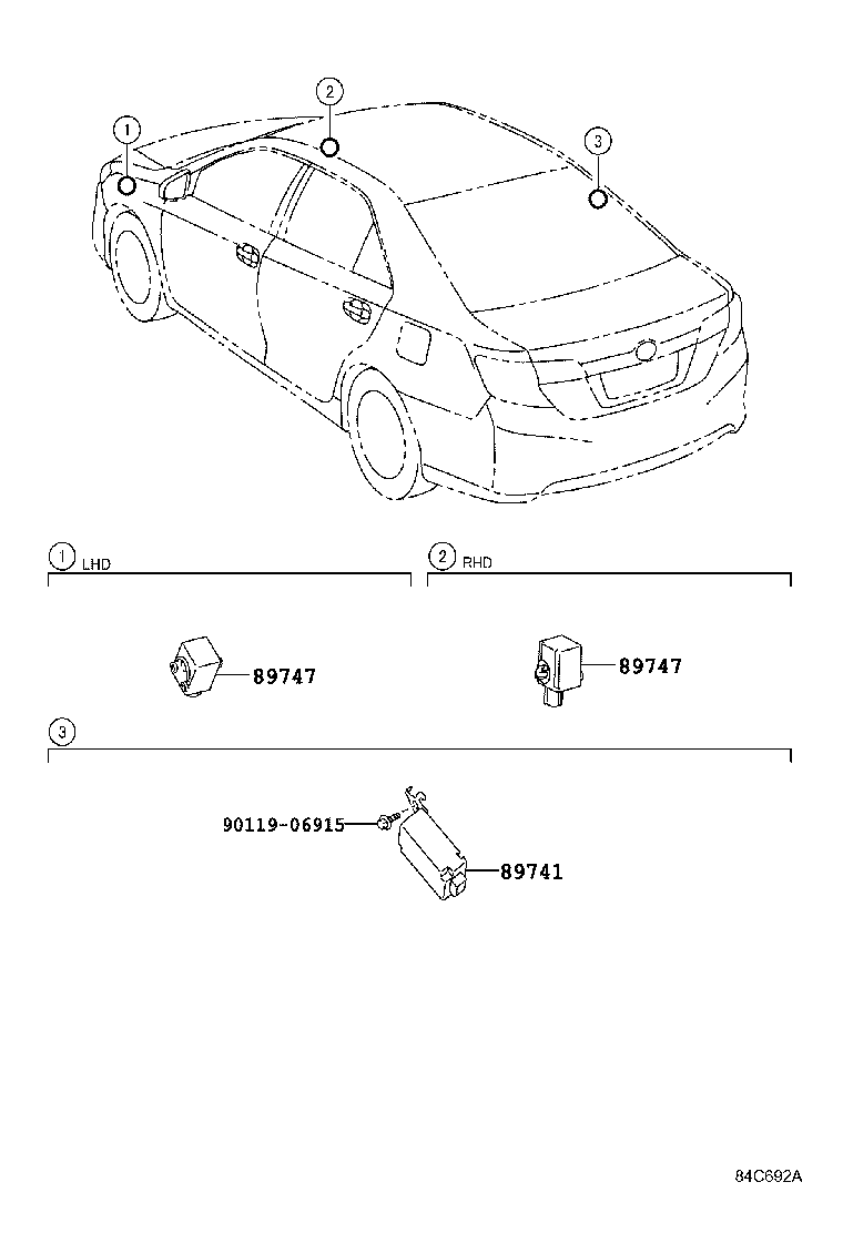 89741-33600 RECEIVER, DOOR CONTROL product image