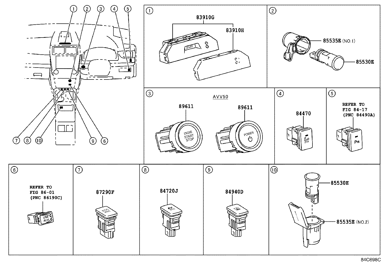 82730-33F42 BLOCK ASSY, INSTRUMENT PANEL JUNCTION product image