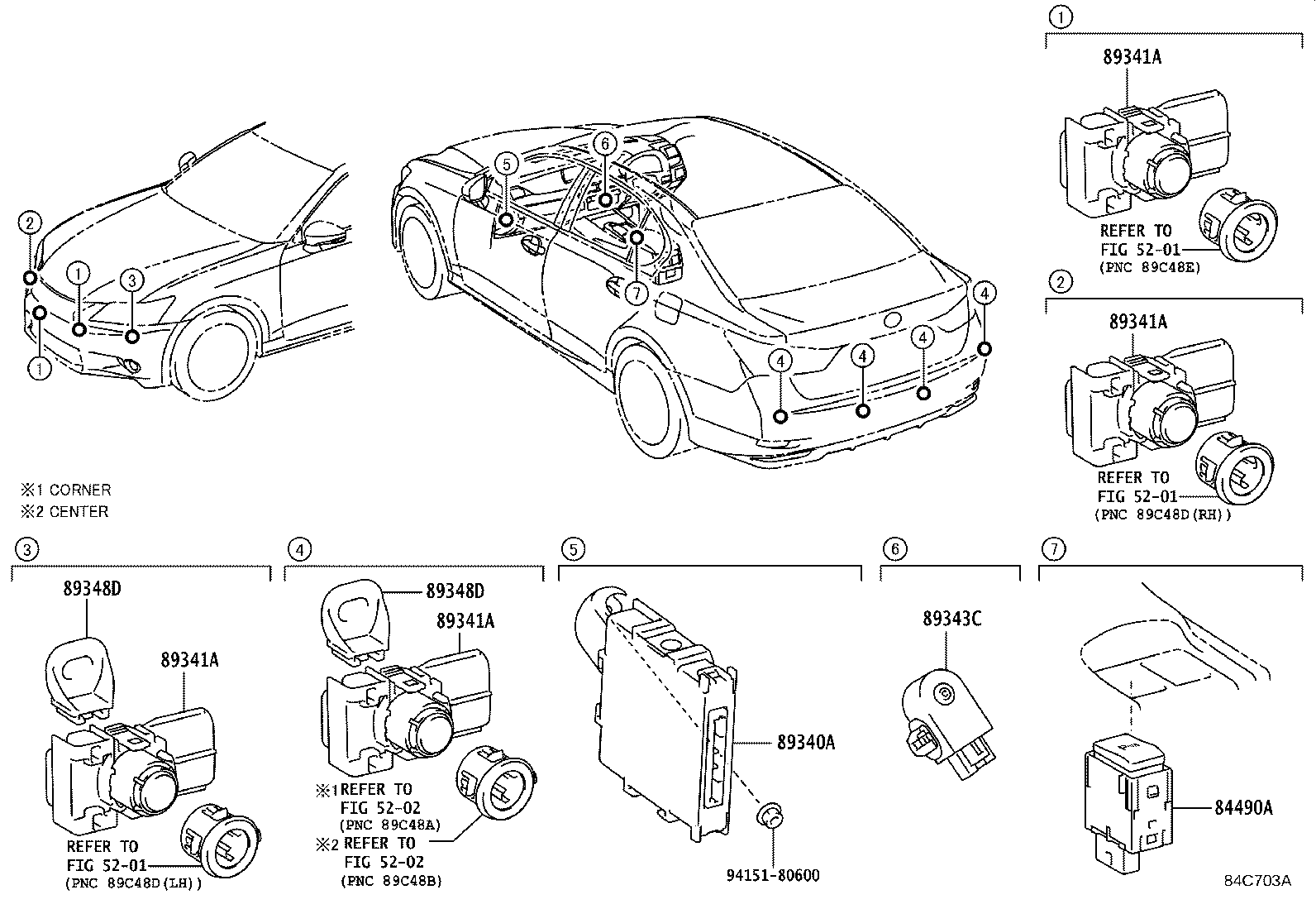 Toyota 89341-30140 SENSOR, ULTRASONIC, NO.1