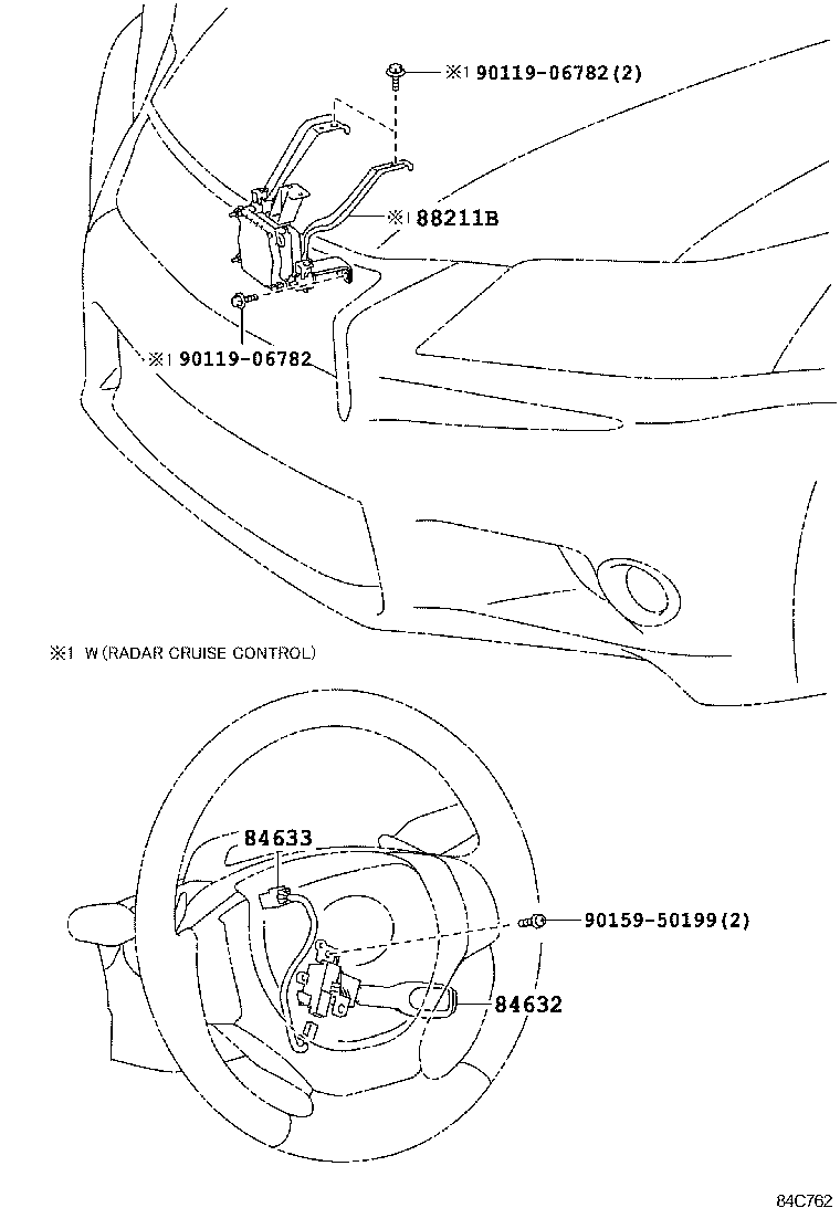 88210-30280 SENSOR ASSY, MILLIMETER WAVE RADAR product image