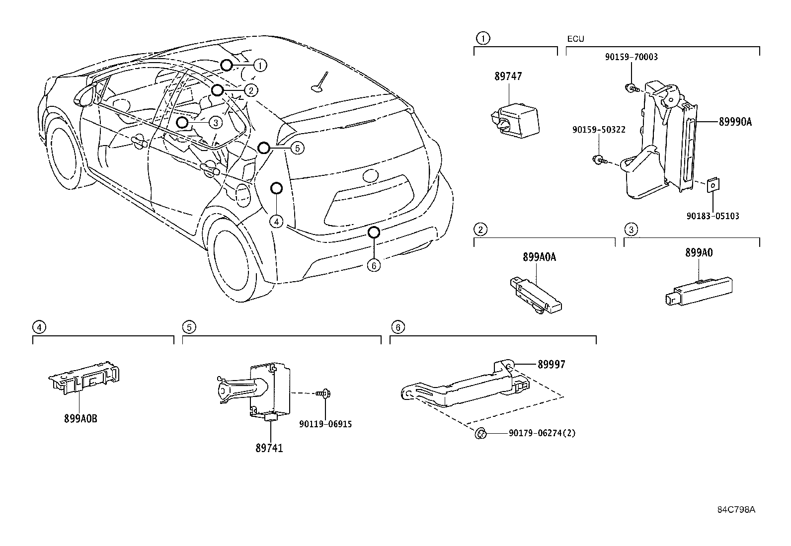 89740-52230 RECEIVER, DOOR CONTROL product image