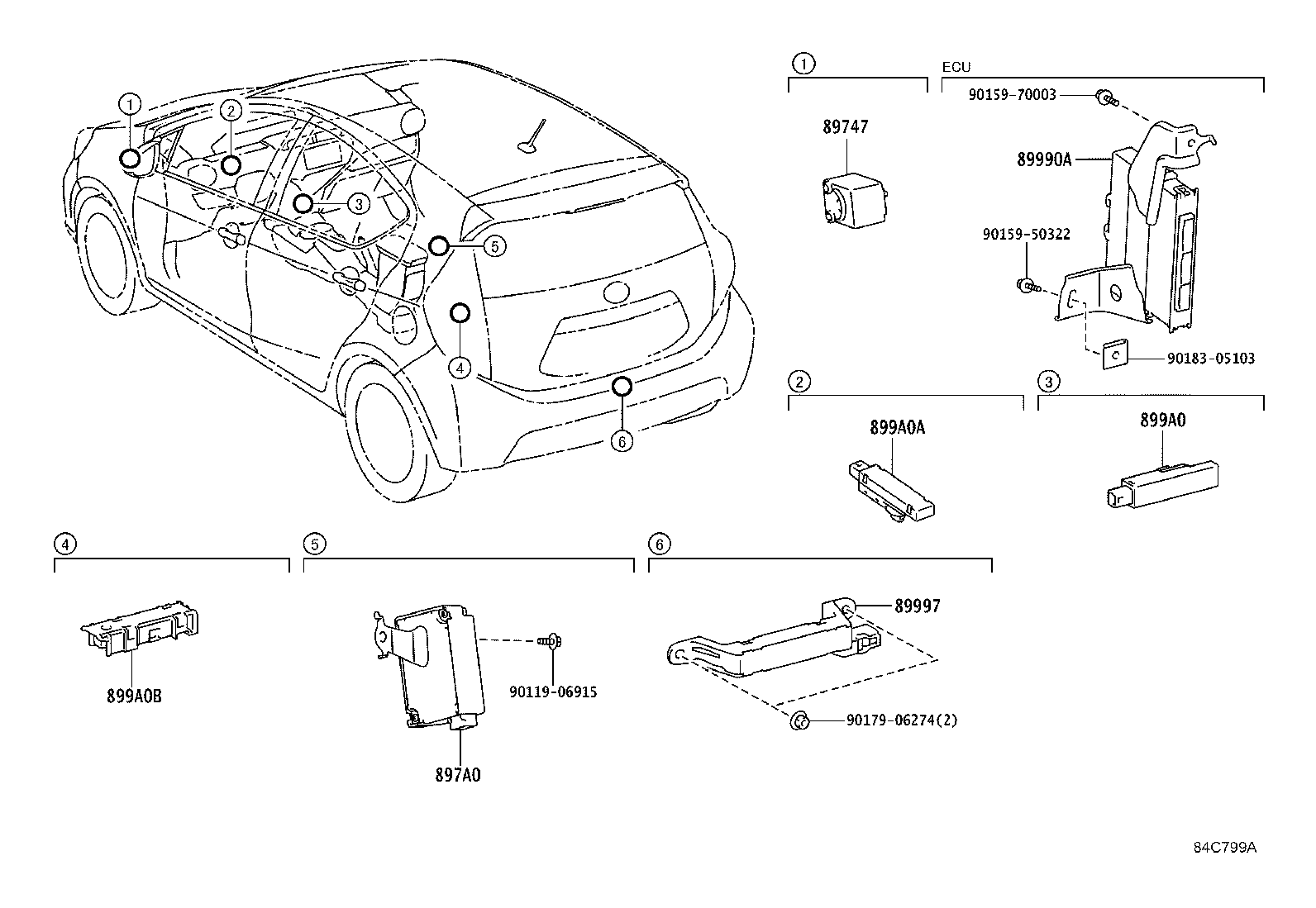 Toyota 89990-52521 COMPUTER ASSY, SMART KEY