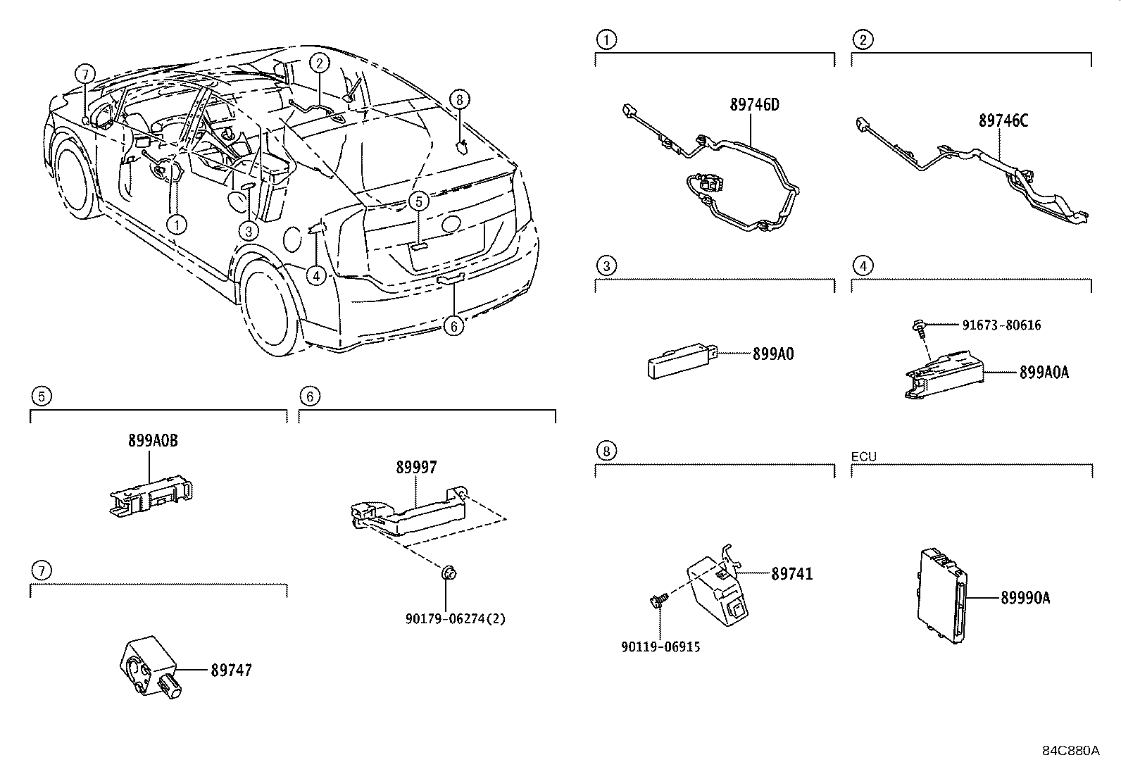 Toyota 89990-47170 COMPUTER ASSY, SMART KEY