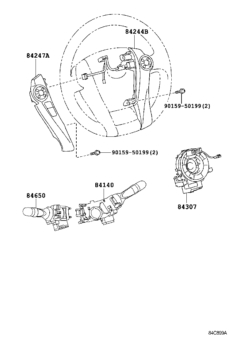 83950-47100 LAMP ASSY, TELLTALE product image