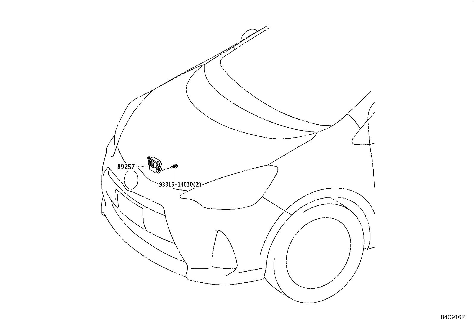 Toyota 28865-21020 SENSOR, BATTERY THERMOMETER