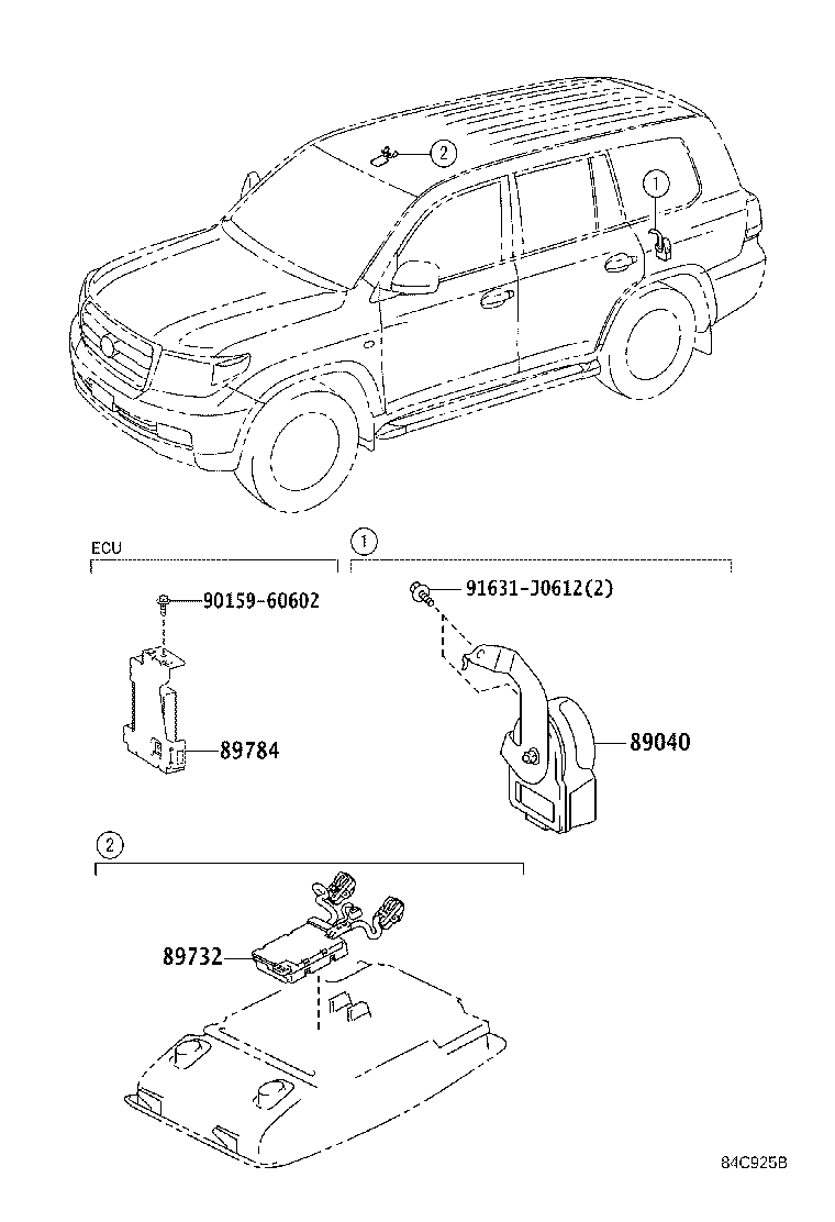 89732-60040 SENSOR, THEFT WARNING RADAR product image