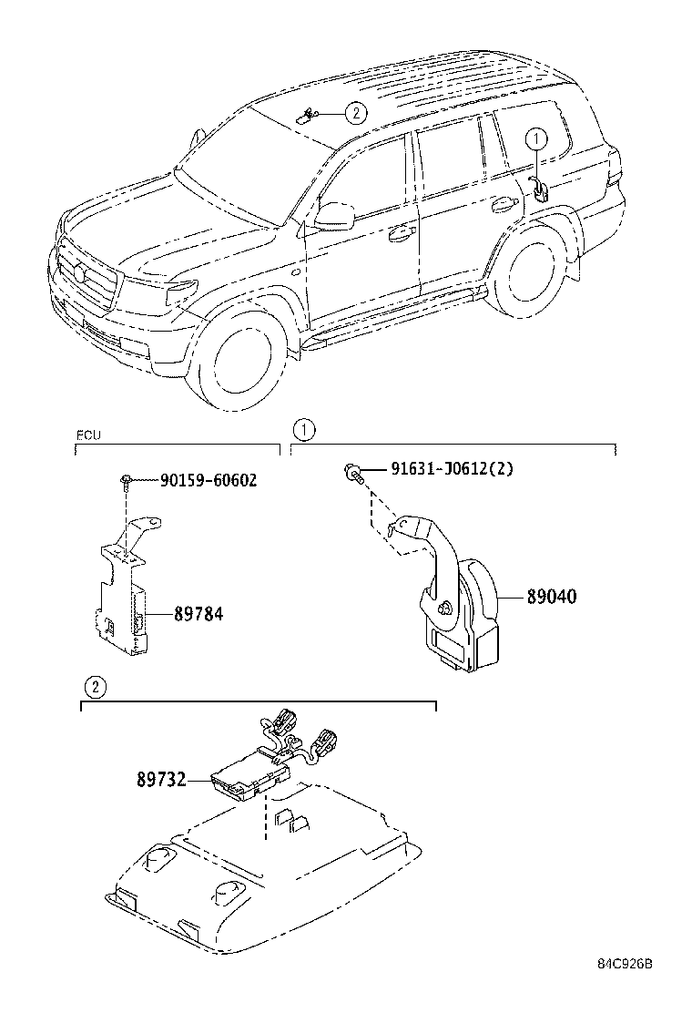 89732-60040 SENSOR, THEFT WARNING RADAR product image