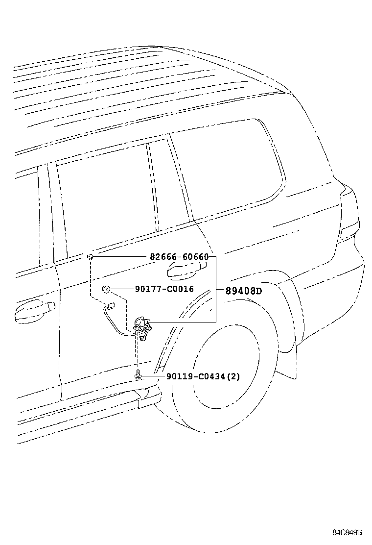 89408-0G020 SENSOR SUB-ASSY, HEIGHT CONTROL, REAR LH product image