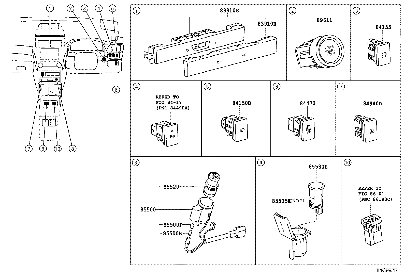 82730-33F42 BLOCK ASSY, INSTRUMENT PANEL JUNCTION product image