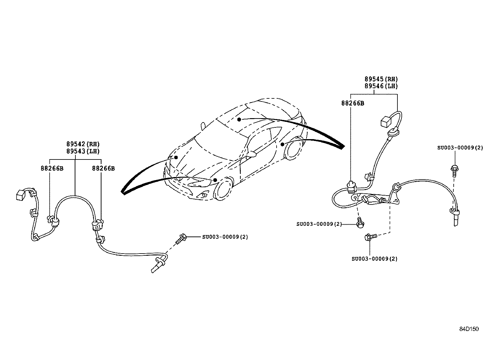 SU003-00664 SENSOR, SPEED, REAR RH product image