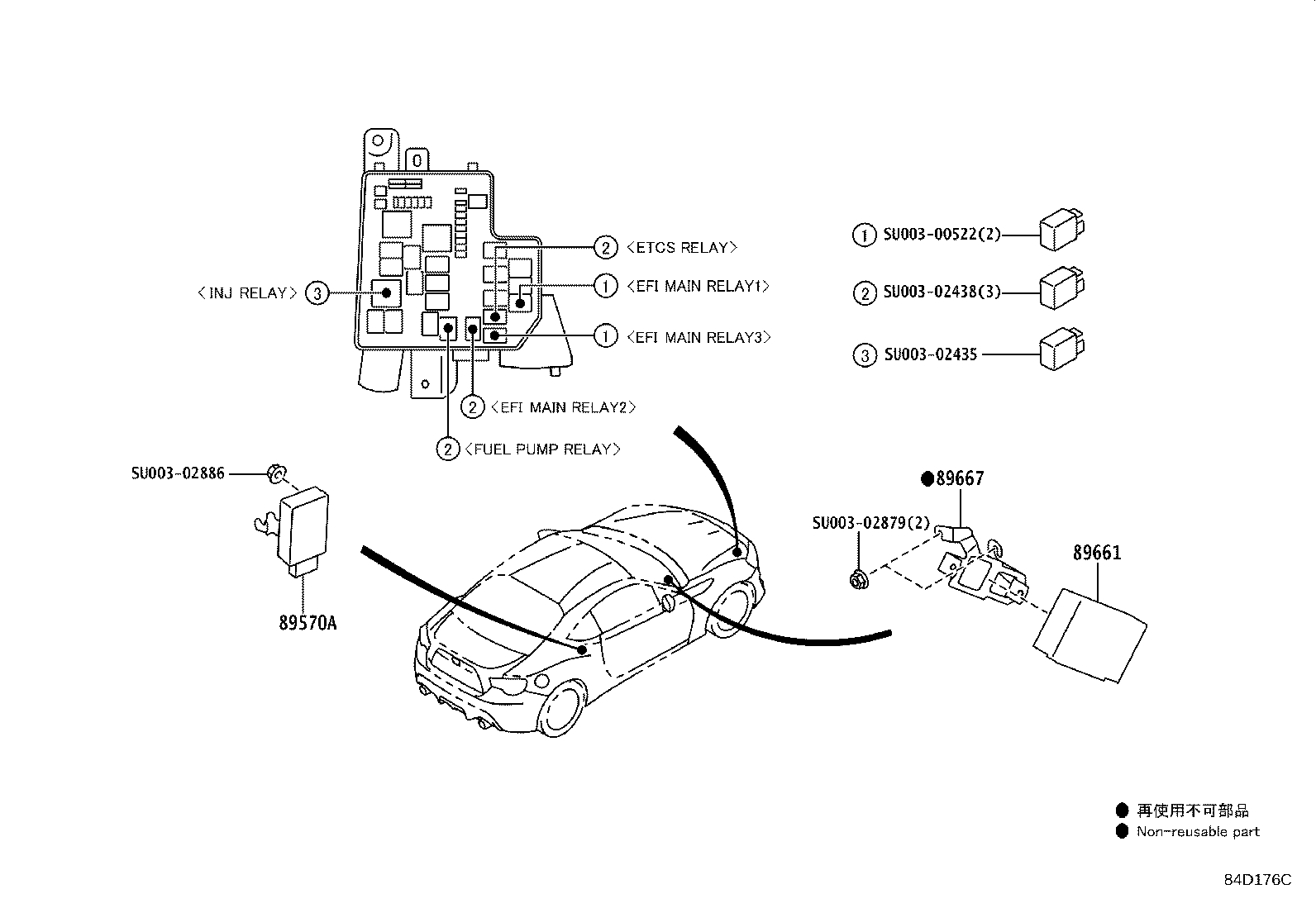 Toyota SU003-00420 SENSOR, WATER TEMPERATURE (FOR E.F.I.)