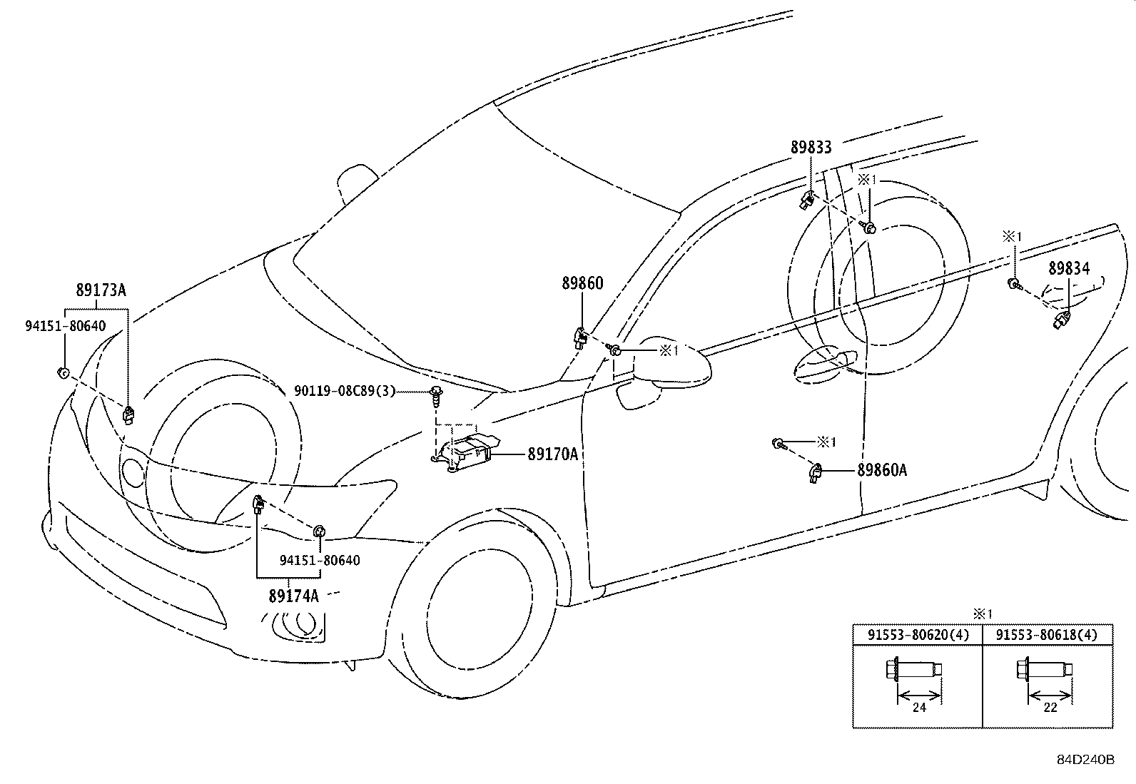 89170-12850 COMPUTER ASSY, AIR BAG product image
