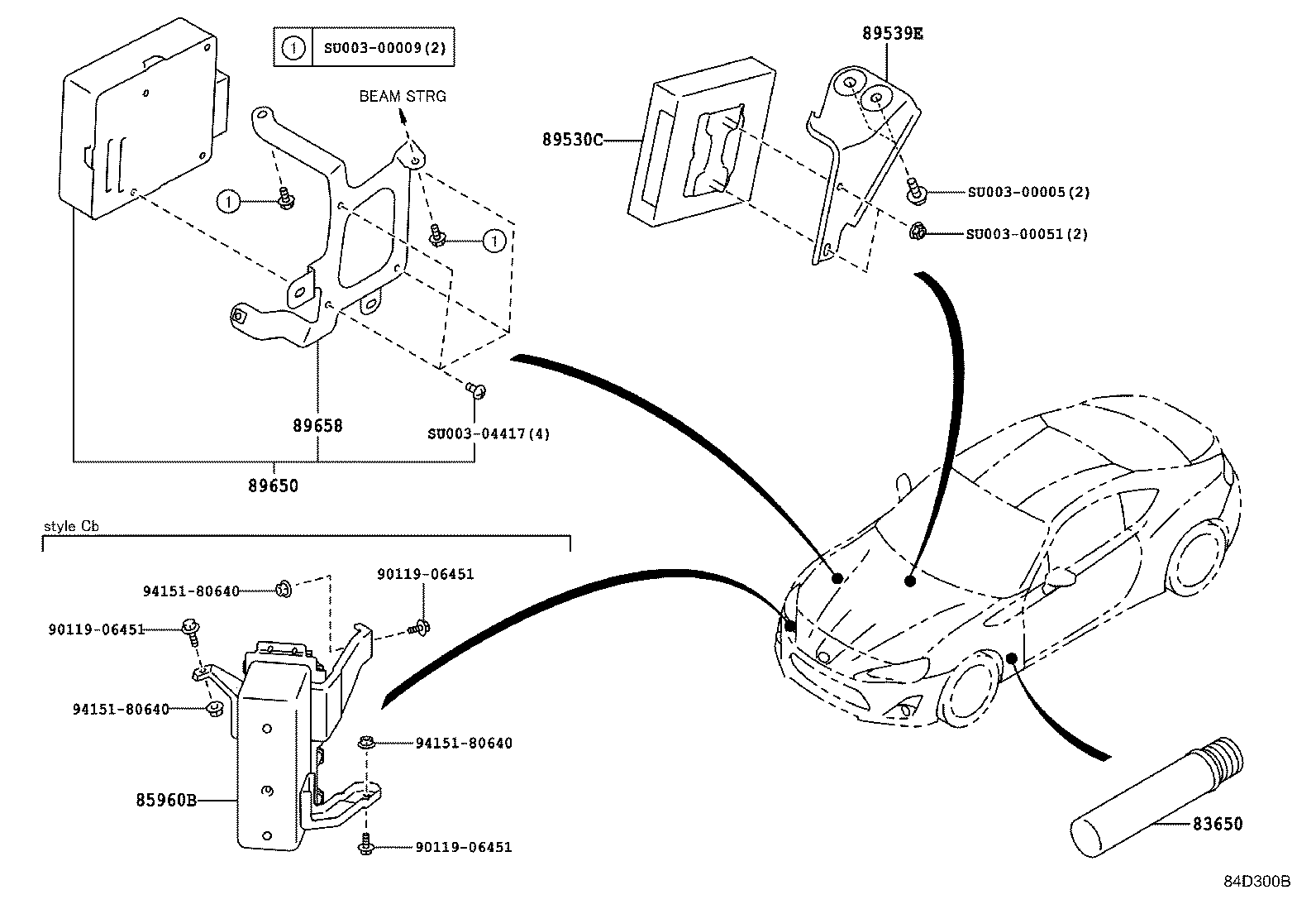 SU003-05798 SWITCH ASSY, HEADLAMP DIMMER product image